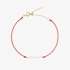 Ruifier 18Ct Yellow Gold Scintilla Deca Ray 10 Diamond Red Cord Bracelet^The Alkemistry Discount