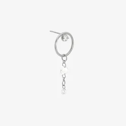 Suncatcher - 18Ct Gold, Double Diamond Drop Earring (Single)^The Alkemistry Sale