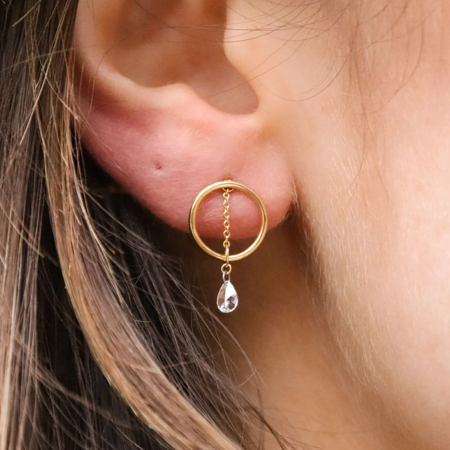 Suncatcher - 18Ct Gold, Large Diamond Chandelier Earring (Single)^The Alkemistry Hot