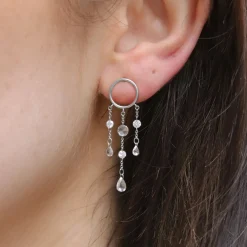 Suncatcher - 18Ct Gold, Large Diamond Chandelier Earring (Single)^The Alkemistry Cheap