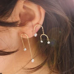 Suncatcher - 18Ct Gold, Mobile Diamond Chandelier Earring (Single)^The Alkemistry Cheap