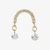 Suncatcher - 18Ct Gold, Pave Arch Double Diamond Earring (Single)^The Alkemistry Outlet