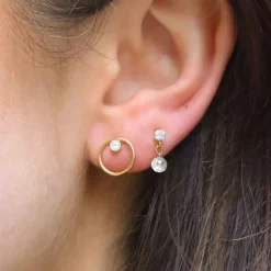 Suncatcher - 18Ct Gold, Rose Cut Diamond Drop Earring (Single)^The Alkemistry New