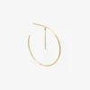 Suncatcher - 18Ct Gold, Rose Cut Diamond Hoop Earring (Single)^The Alkemistry Clearance