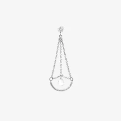 Suncatcher - 18Ct Gold, Rose Cut Diamond Pendulum Earring (Single)^The Alkemistry Outlet