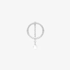 Suncatcher - 18Ct Gold, Rose Cut Diamond Pave Circle Earring (Single)^The Alkemistry Cheap