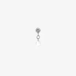Suncatcher - 18Ct Gold, Rose Cut Diamond Drop Earring (Single)^The Alkemistry Store