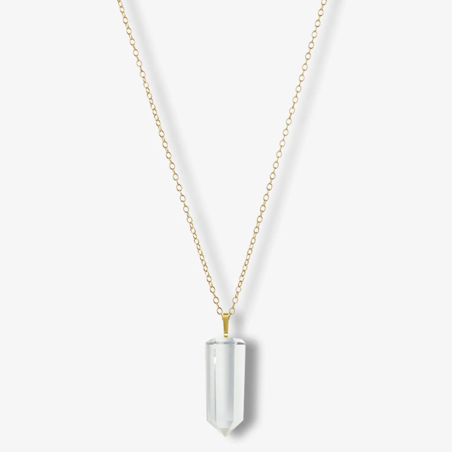 18Ct Yellow Gold Plain Clear Quartz Iqra Necklace^The Alkemistry Best Sale