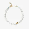 Vianna - 18Ct Gold, Large White Pearl And Gold Bead Bracelet^The Alkemistry Store
