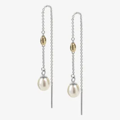 Vianna - 18Ct Gold, Pearl Threader (Pair)^The Alkemistry Discount
