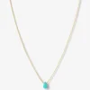 Vianna - 18Ct Gold, Small Turquoise Pear Drop Necklace^The Alkemistry New