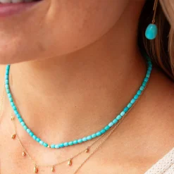 Vianna - 18Ct Gold, Turquoise And Gold Bead Necklace^The Alkemistry Fashion