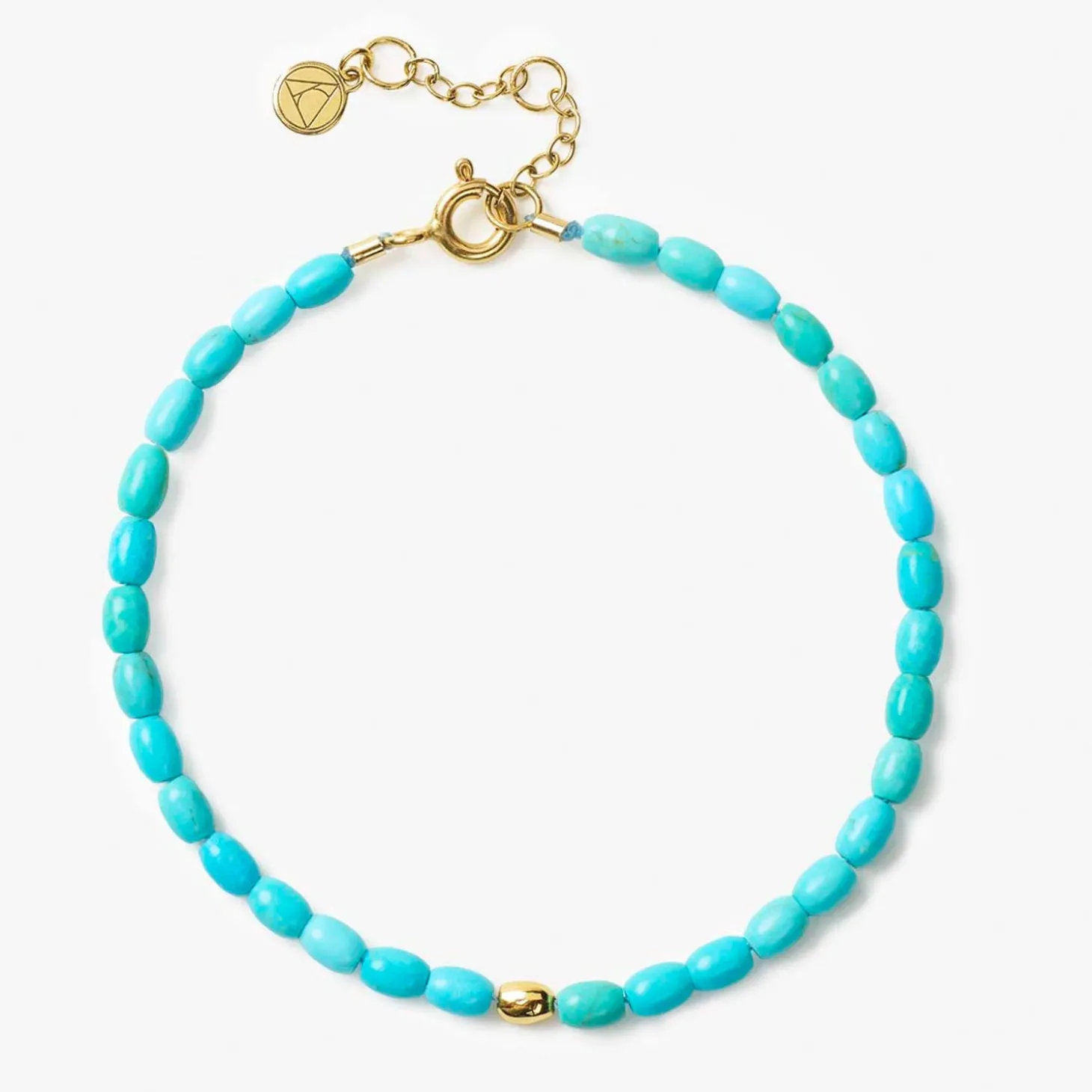 Vianna - 18Ct Gold, Turquoise And Gold Bead Bracelet^The Alkemistry Flash Sale