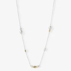 Vianna - 18Ct Gold, White Pearl And Gold Bead Necklace^The Alkemistry Flash Sale