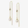 Vianna - 18Ct Gold, White Pearl And Gold Bead Threader Earrings (Pair)^The Alkemistry Sale