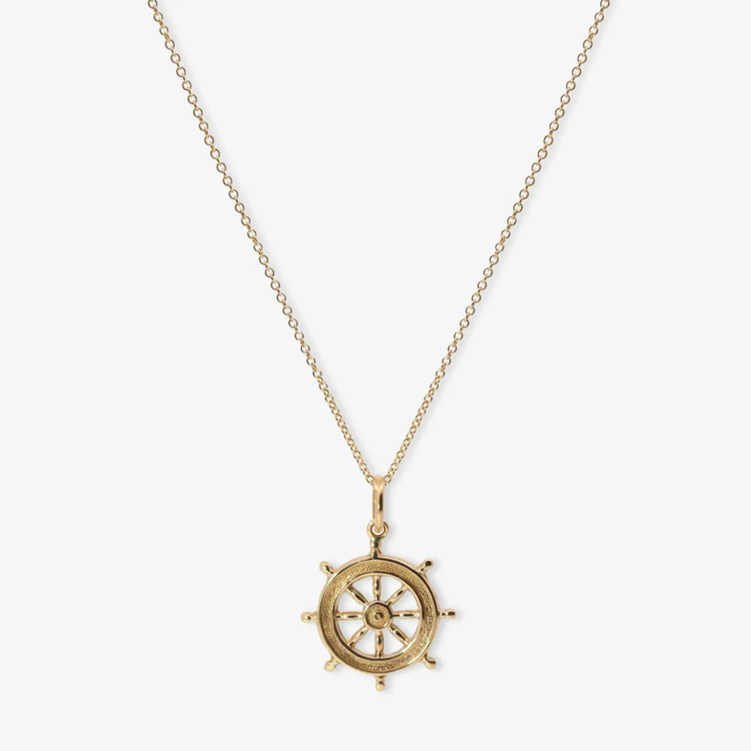 Vintage - 18Ct Gold, Nautical Wheel Charm Necklace Circa 1968^The Alkemistry Best Sale
