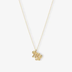 Zodiac - 18Ct Gold, Star Sign Chain Pendant Necklace^The Alkemistry Discount