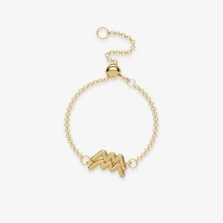 Zodiac - 18Ct Gold, Star Sign Chain Adjuster Ring^The Alkemistry Best