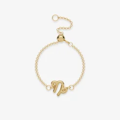 Zodiac - 18Ct Gold, Star Sign Chain Adjuster Ring^The Alkemistry Discount