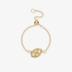Zodiac - 18Ct Gold, Star Sign Chain Adjuster Ring^The Alkemistry Discount