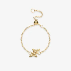 Zodiac - 18Ct Gold, Star Sign Chain Adjuster Ring^The Alkemistry Discount