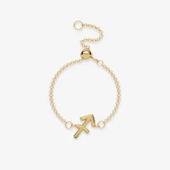 Zodiac - 18Ct Gold, Star Sign Chain Adjuster Ring^The Alkemistry Discount