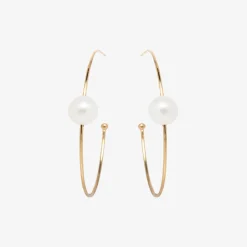 Zoe Chicco 14Ct Gold And Pearl Hoop Earrings (Pair)^The Alkemistry Clearance