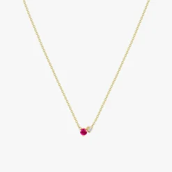 Zoe Chicco 14Ct Yellow Gold, Diamond And Pink Sapphire Necklace^The Alkemistry Discount