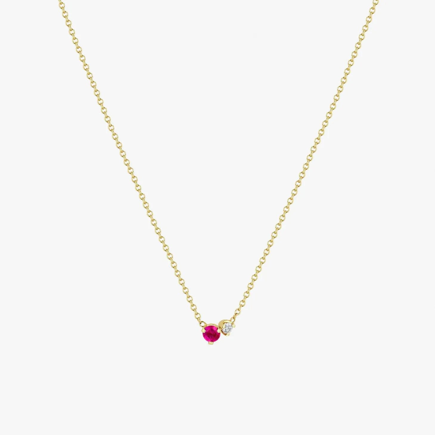 Zoe Chicco 14Ct Yellow Gold, Diamond And Pink Sapphire Necklace^The Alkemistry Discount