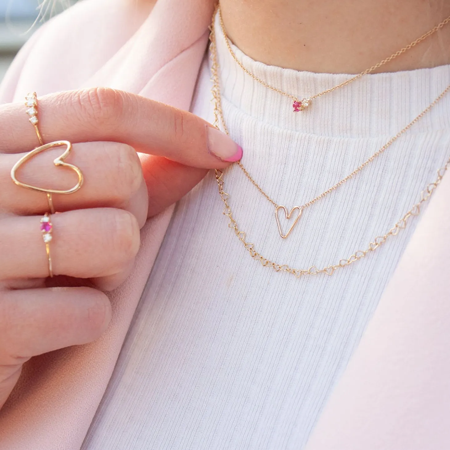 Zoe Chicco 14Ct Yellow Gold, Diamond And Pink Sapphire Necklace^The Alkemistry Discount