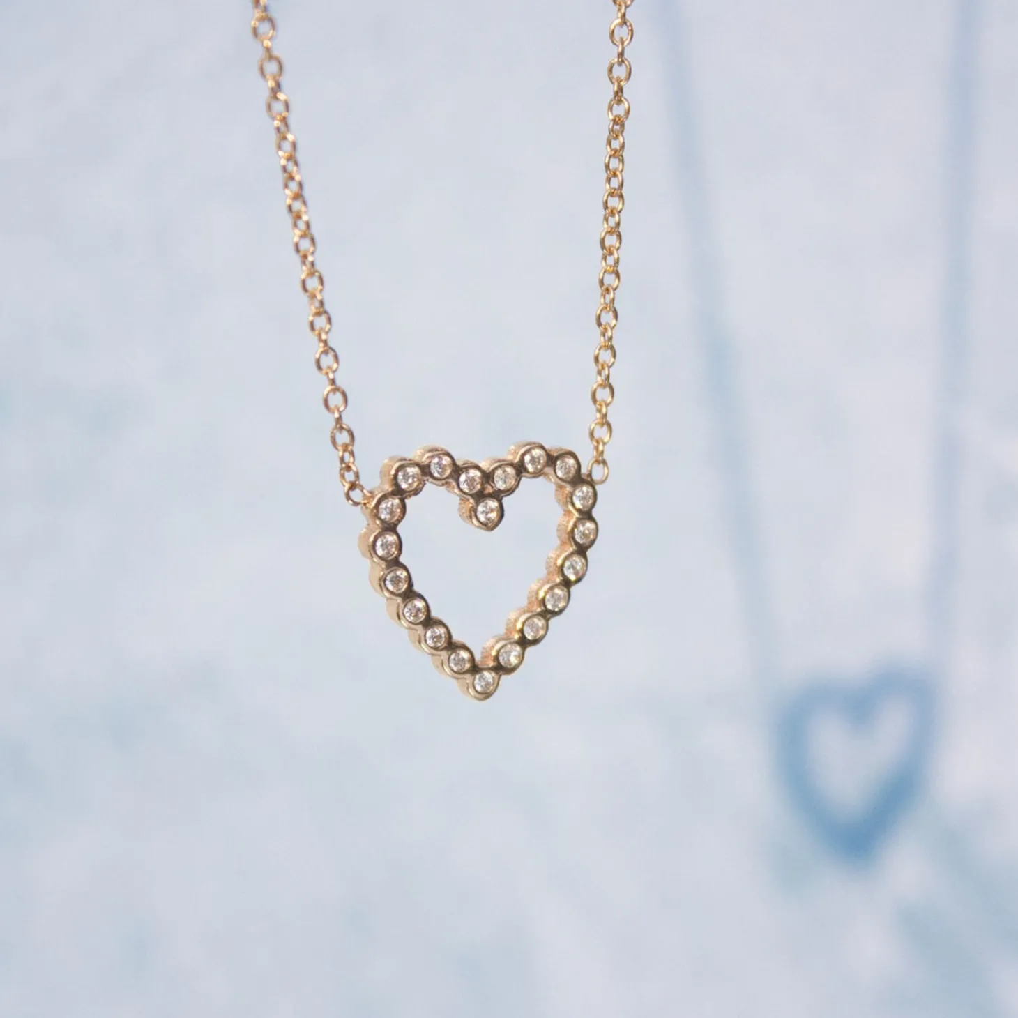 Zoe Chicco 14Ct Yellow Gold And Diamond Small Heart Necklace^The Alkemistry Shop