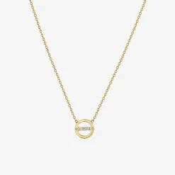 Zoe Chicco 14Ct Yellow Gold And Diamond Open Centre Bar Necklace^The Alkemistry Outlet