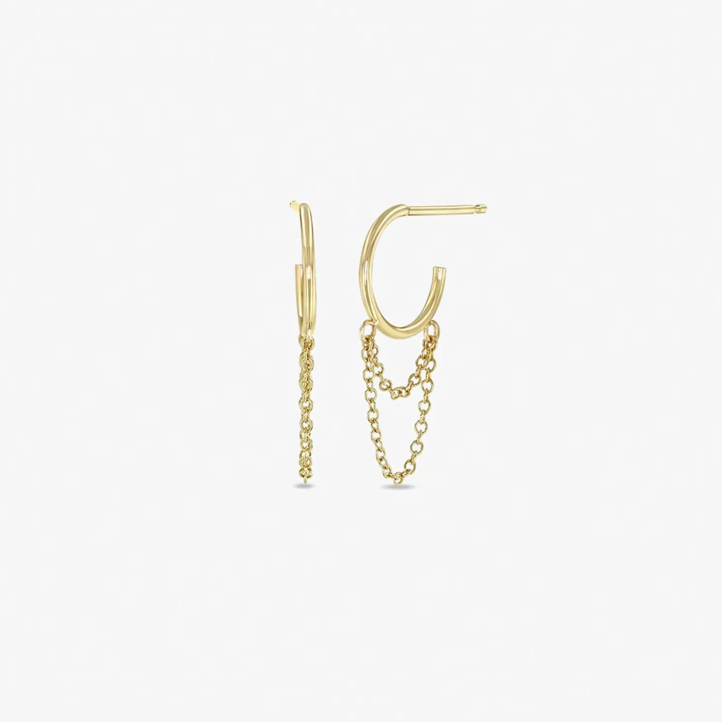 Zoe Chicco 14Ct Yellow Gold Plain Hoops (Pair)^The Alkemistry Best Sale