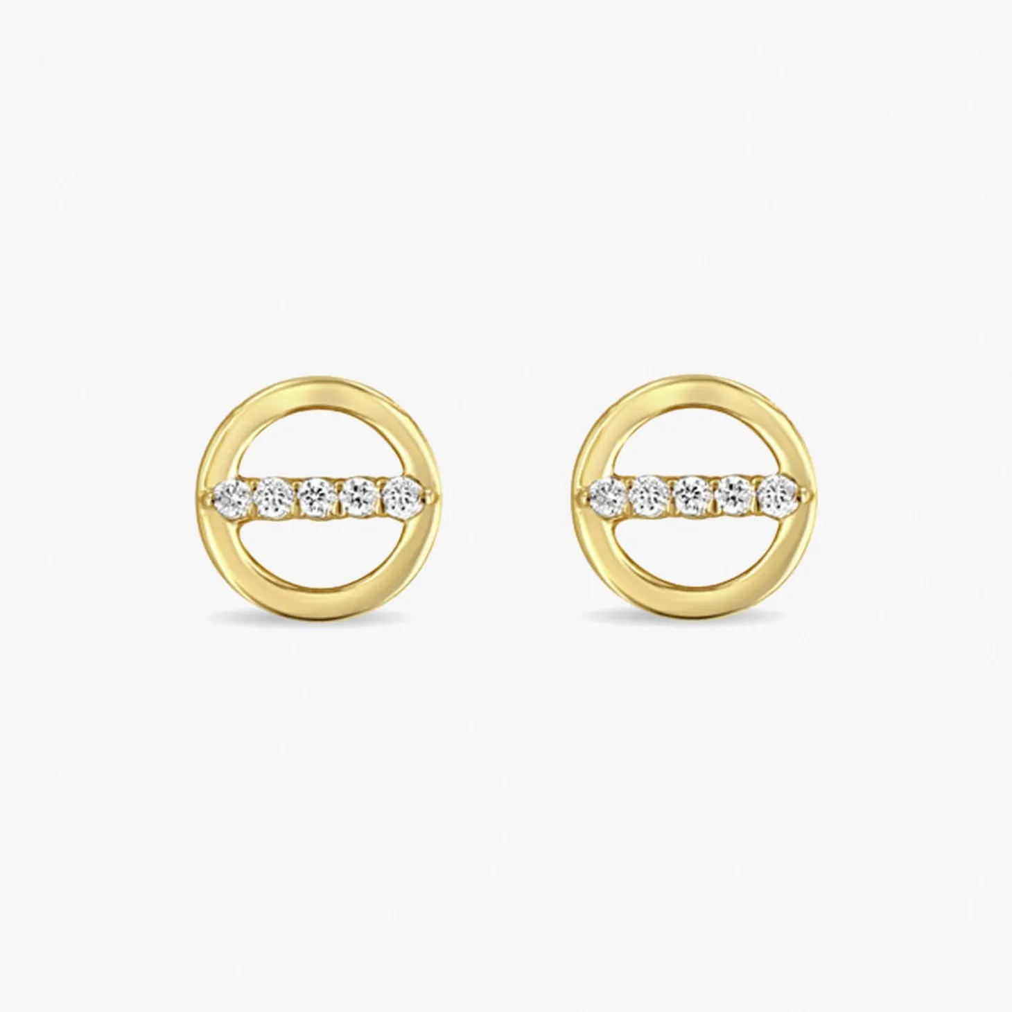 Zoe Chicco 14Ct Yellow Gold And Diamond Centre Bar Earrings (Pair)^The Alkemistry Cheap